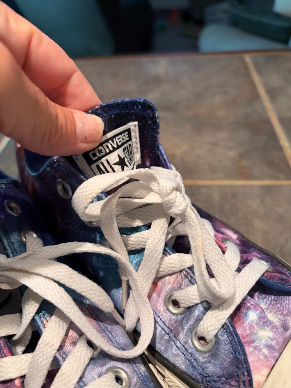 Converse Low-Top Sneakers - Purple Galaxy Print - Picture 4 of 10